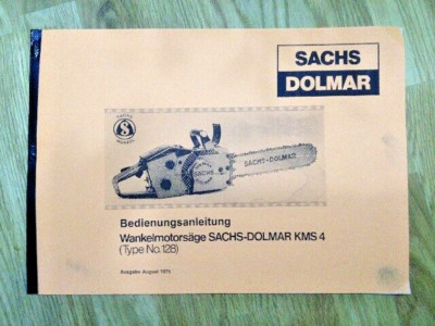 Sachs Dolmar KMS4 Wankel Motorsäge Bedienungsanleitung