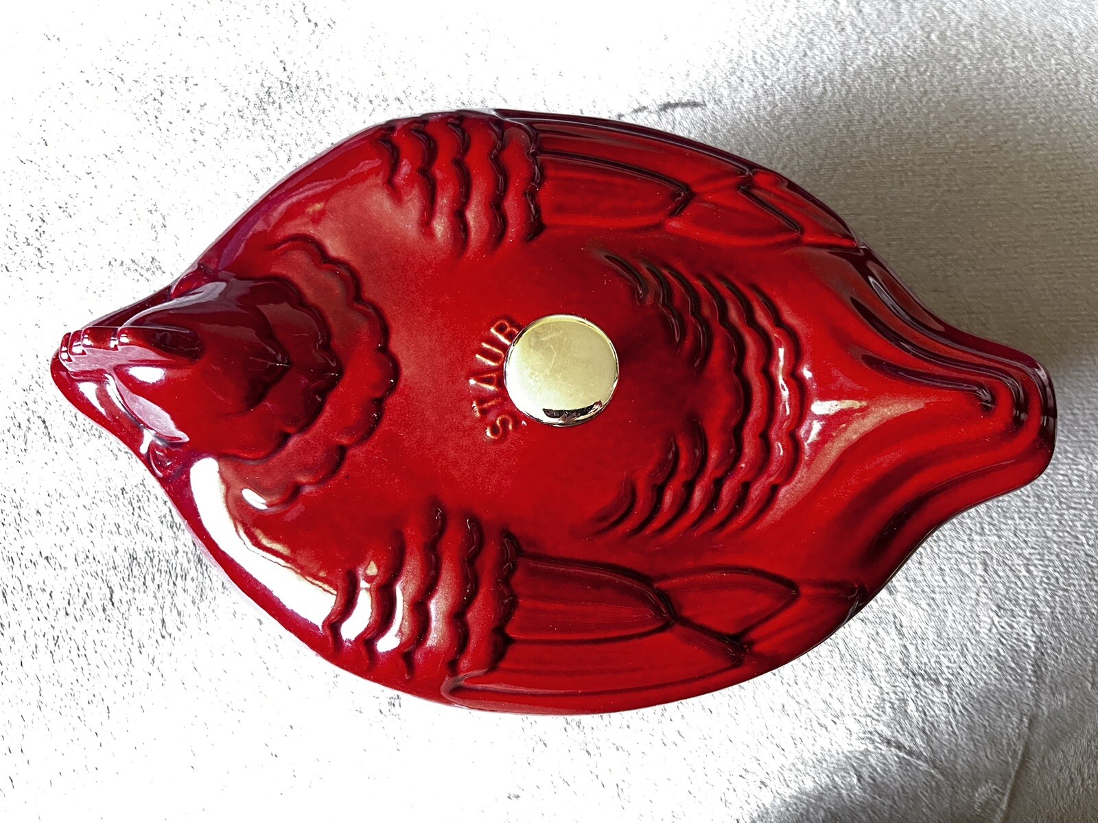 STAUB Chicken Roaster Red Grenadine Hen Dutch Oven Cast Iron Sonoma RARE! France eBay