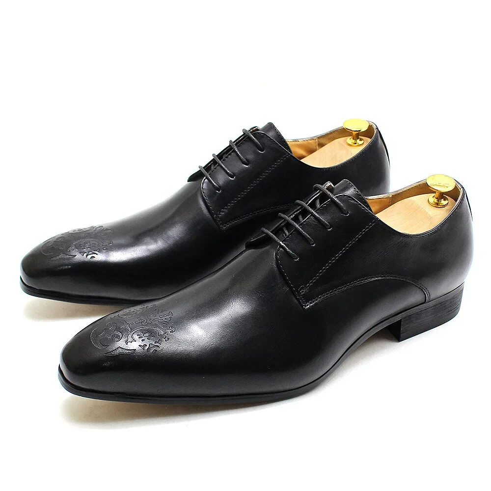 SAOLA Scarpe da lavoro classiche uomo Oxford pelle a punta stringate scarpe formali