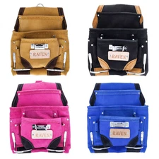 ToolTreaux 10 Pocket Suede Leather Tool Pouch Hammer Drill Tool Bag