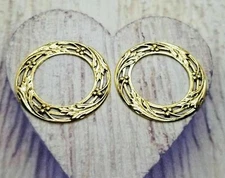 Large Brass Ornate Wreath Findings x 2 - 5967S.