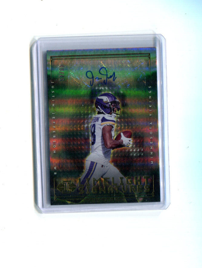 2022 Panini Illusions Football Limelight Signatures Justin Jefferson Auto 48/49