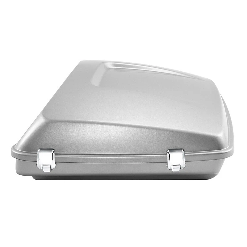 Baúl de afeitar apto para Harley Road Glide FLTR 14-25 acero carbonizado plateado relámpago Foto 4 de 4