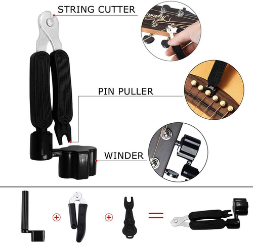Kit de accesorios de guitarra de 66 piezas, herramienta para cambiar guitarra ac - Imagen 2 de 12