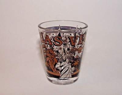 Las Vegas Hotel Casino Decorative Shot Glass, RSA, Age Unknown, pre-owned