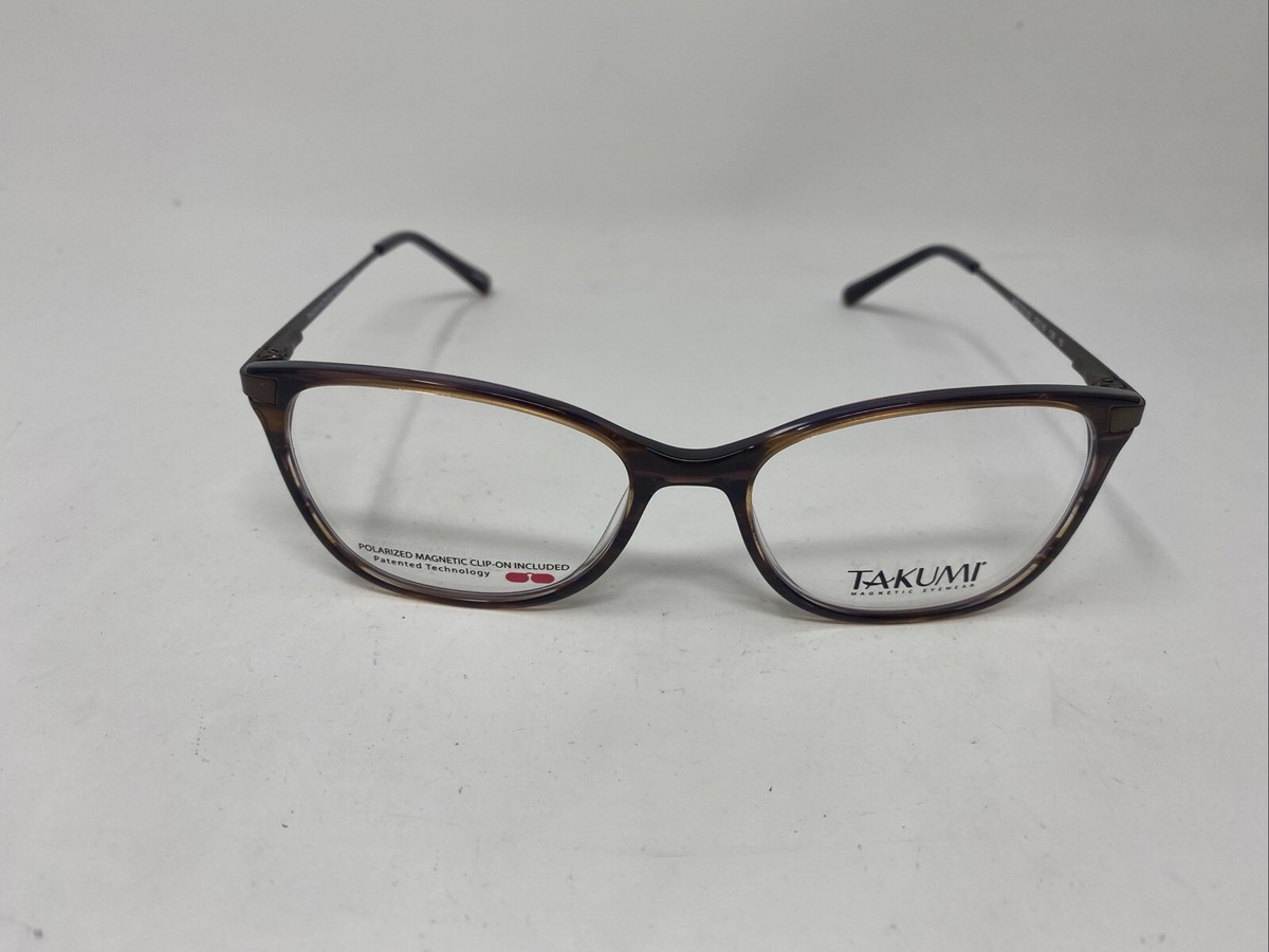 TAKUMI EYEWEAR MOD TK1183 50-16-135 BROWN FLEX HINGE EYEGLASSES “M13
