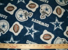 NFL Dallas Cowboys Fleece Fabric Sold By The Yard BTY 58" wide