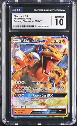 Charizard GX #20 Pokémon Burning Shadows CGC Gem Mint 10