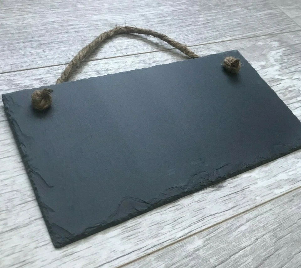 Handmade natural slate chalkboard blackboard wedding sign message board 25x13cm - Image 3 of 4