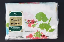 Vtg 1960's Wamsutta Superlin Irregulars Standard Double Flat Sheet  Sealed NIP