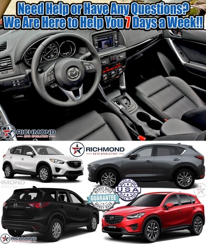 2013-2015 Mazda CX5 Grand Touring-Passenger Side Bottom Leather Seat Cover Black - Picture 17 of 17