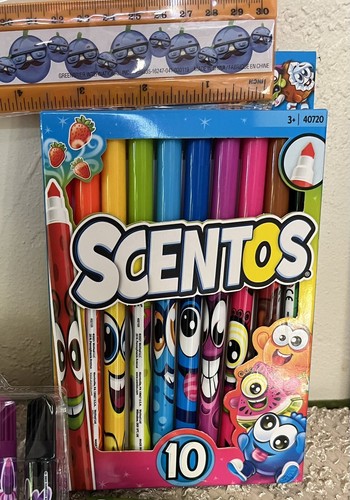 (18) NEW Scentos+ dual tip & jumbo markers & Scented Eraser, Gel Pens, Ruler Lot - Picture 7 of 11