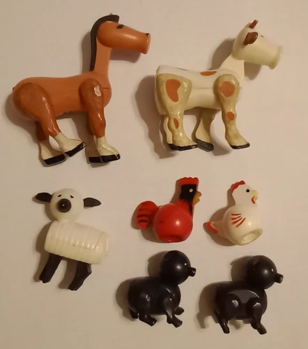 Vintage Fisher Price Little People Play Family Farm Animals (read)