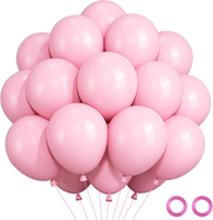 Luftballons Rosa, 52 StüCk 12 Zoll Rosa Luftballons Pink, Latex Pink Ballons Geb