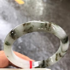 Certified Natural Grade AAA Ice Green Burmese Jade jadeite bracelet bangle 58MM