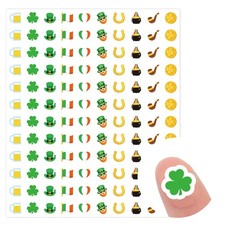 2400 Pcs St. Patrick's Day Mini Stickers Shamrock Lucky Clover Pot of Gold Self-