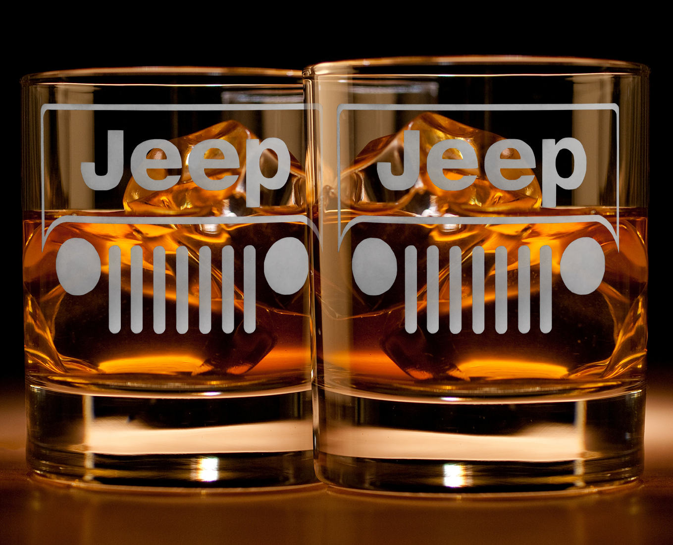 Etched Jeep Rocks Drinking Glass Whiskey Gift Set Name | eBay