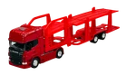 WELLY SCANIA V8 R730 RED + CAR CARRIER TRAILER 1:64 DIE CAST MODEL NEW 68023