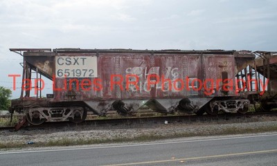 CSX 651972 ex SCL Covered Hopper Prairie Yard Mulberry FL 3-2018 Neu 5x8 Foto