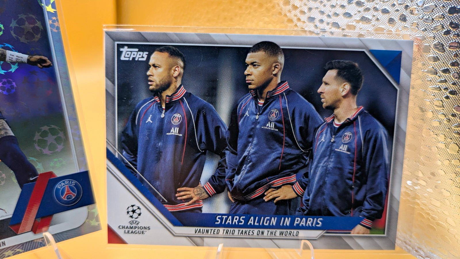Topps Merlin UEFA Champions League 2022-23 Neymar Jr PSG 1st Ed 5-Card Lot view 6