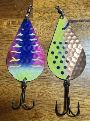 Brads Killer Fishing Gear Salmon Wobbler Fishing Spoon Lure Lot Of 2