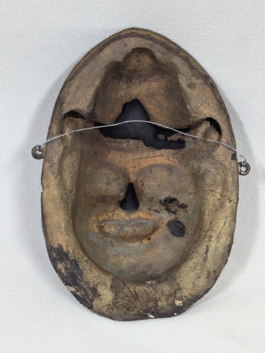 Antica maschera in bronzo indù Kaali Bhairava Nazar Battu ~ lingua che sporge - Foto 3 di 5