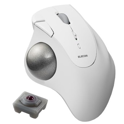 ELECOM Ergonomic Comfort Design Trackball IST Bluetooth 5.3 Smooth Tracking