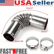 25mm Exhaust Pipe Tube Elbow Connector Diesel Heater With Clamps For Eberspacher
