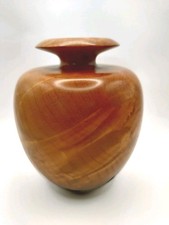 Rare Madrone Burl Wood Bud Vase With Glass Insert 6  Inches Tall Stunning