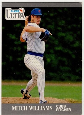 1991 Fleer Ultra Baseball Mitch Williams No. 71 Chicago Cubs