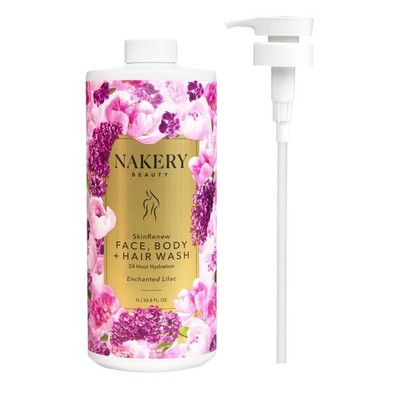 Nakery Beauty ENCHANTED LILAC SkinRenew Body, Face, and Hair Wash with Pump New