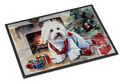 NEW Coton De Tulear Cozy Christmas Doormat Front Door Mat Indoor Outdoor Rugs
