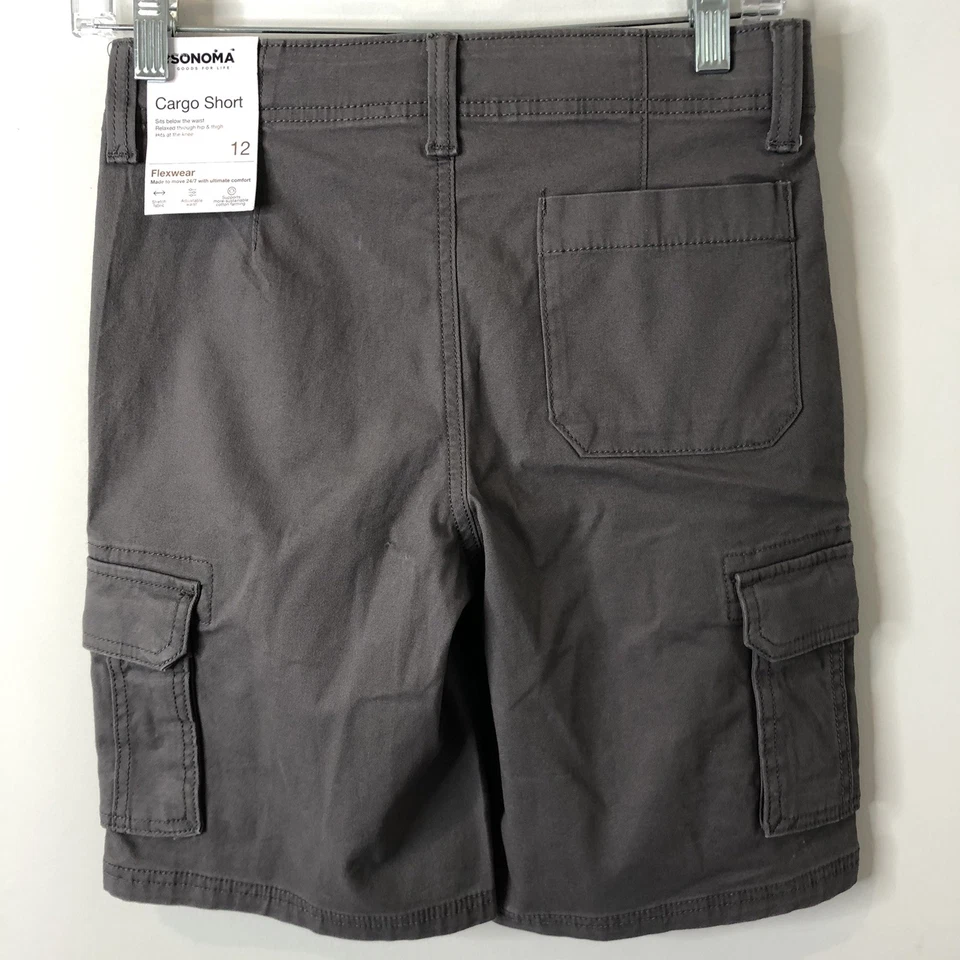 Sonoma новый с Ярлыками для мальчиков Flexwear грузовые шорты регулируемая талия камень гавани размер 12 - Изображение 4 из 4