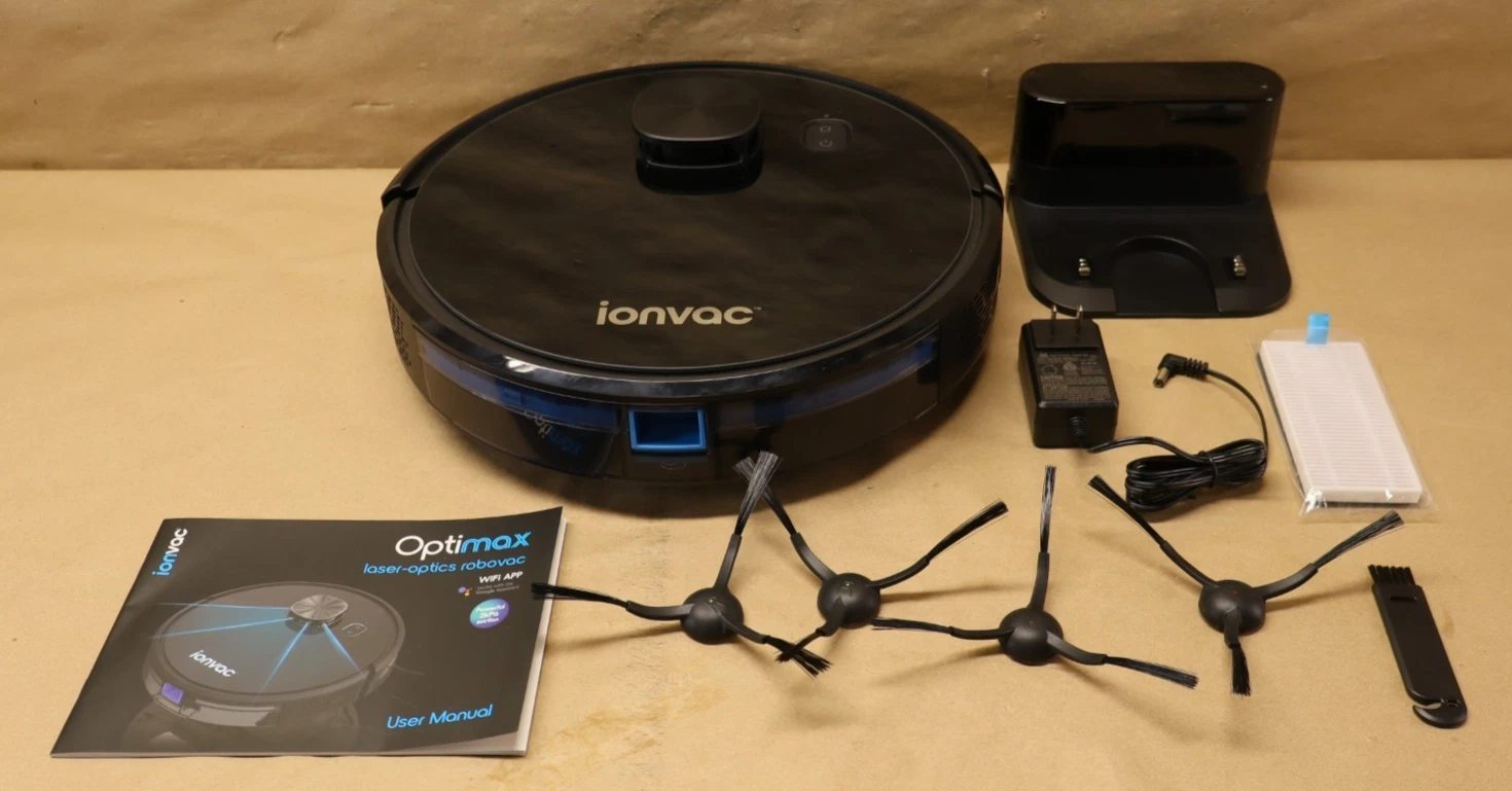 IONVAC OptiMax LiDAR Robot Vacuum WiFi App Control HEPA Auto Dock