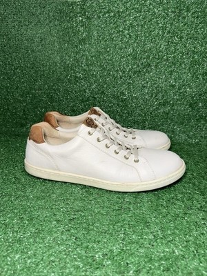 Born Ashram II Shoes Mens Size 12 White Leather Low Top Lace Up Casual Sneakers