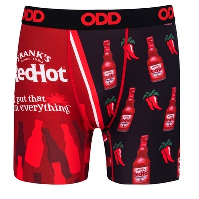 Odd Sox Franks Red Hot Sauce Novelty Boxer Briefs For Men Adult Small