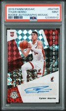 2019 PANINI MOSAIC ROOKIE AUTO MOSAIC #RATHR TYLER HERRO ROOKIE RC PSA 9 AUTO