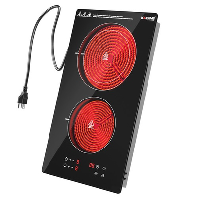 #ad #ad Built in Electric Ceramic Cooktop Glass Stove 12 in With 2 Burner 110V Black $92.81