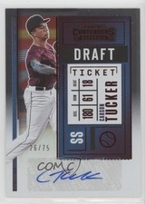 2020 Panini Contenders Pick 2 Draft Ticket Red 26/75 Carson Tucker Auto ll2