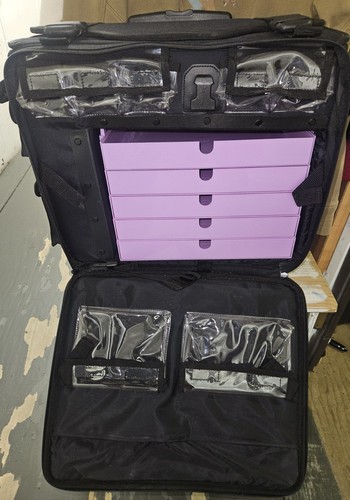 CROP IN STYLE STAMP Scrapbooking Storage Rolling Travel Bag - Picture 8 of 10