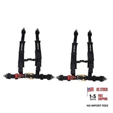 Black 4 Point Harness with 2" Nylon Straps - Universal Off-Road Safety Belt -