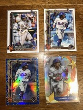 2025 Topps Holiday/series2/update Series Luisangel Acuna Set Of 4 Rookie Lot