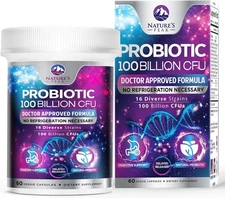 Probiotics 100 Billion CFU Supplement - 16 Strains, Natural Prebiotics Digestive