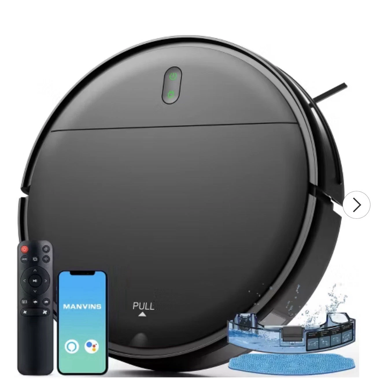 MAMNV BR151 Robot Vacuum and Mop, with APP/Remote, Black
Opens in a new window or tab