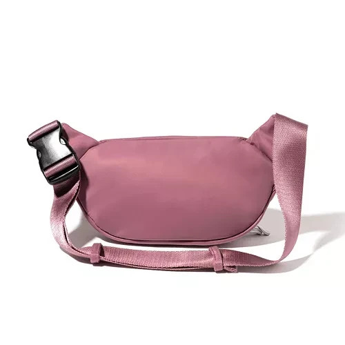 Baggallini on the Go Waist Pack Belt Bag Mauve Twill Silver | eBay