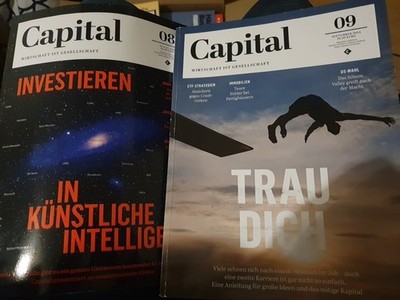 Capital-Ausgabe 08/2024 & 09/2024, Investieren In KI, Neustart Job, Zeitschrift