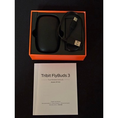 Tribit FlyBuds 3 True Wireless Earbuds Black Bluetooth Model BTH92 New Open Box
