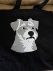 Adorable Artisan Crafted Appliqué Dog Tote Bag – Customizable Canvas Bag Color