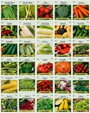 30 Packs of Deluxe Heirloom Vegetable Garden Seeds Non-GMO(Guaranteed 30 