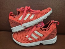 Adidas ZX Flux 3M Reflective Hot Pink Coral Size 4 UK Girls womens Gym Running